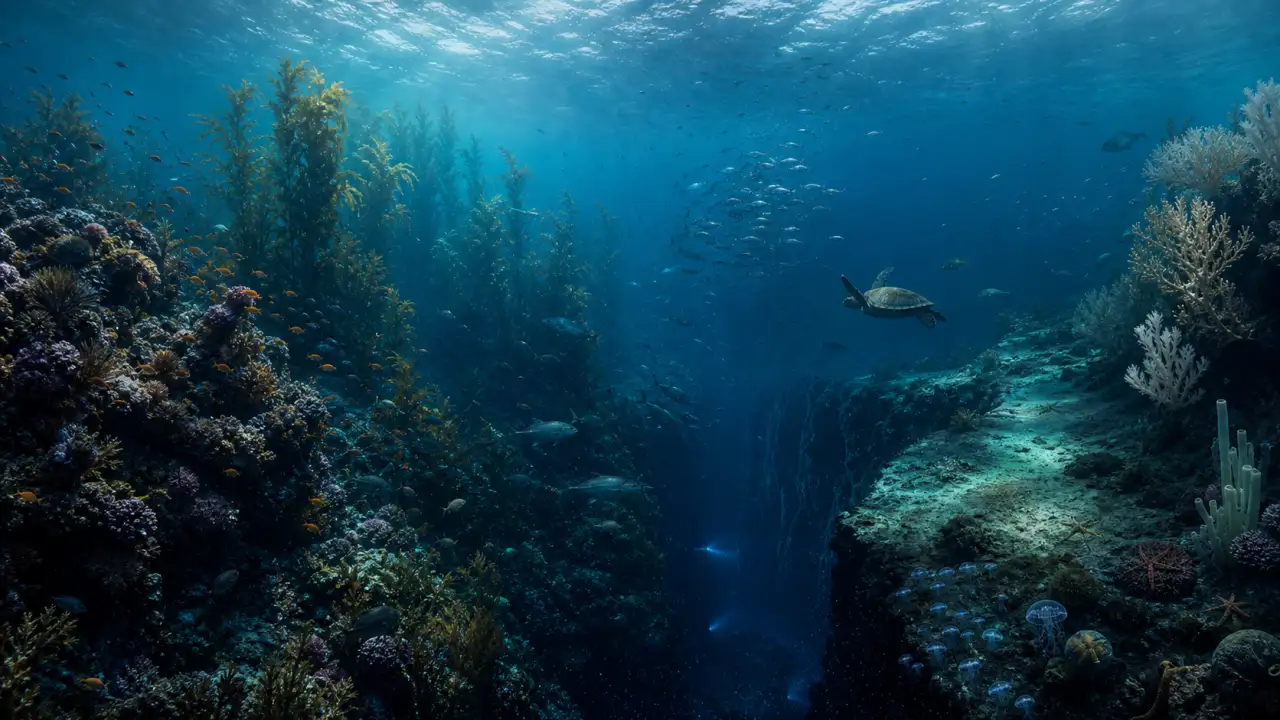 Review marine biodiversity across reefs, trenches, kelp forests, polar seas, and open water through an editorial science archive lens. Includes methods and r.