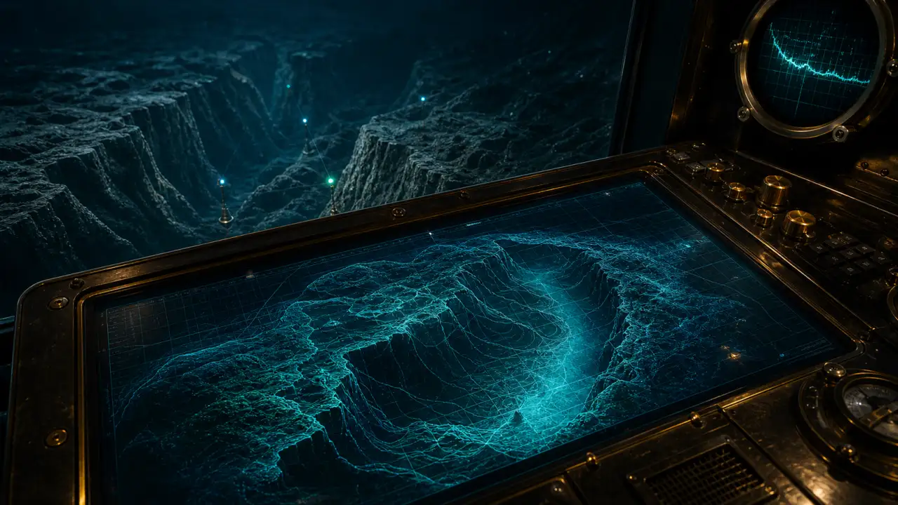 Explore ocean floor mapping, bathymetric survey methods, sonar grids, geological features, and research uses of seafloor data. Includes methods and related r.