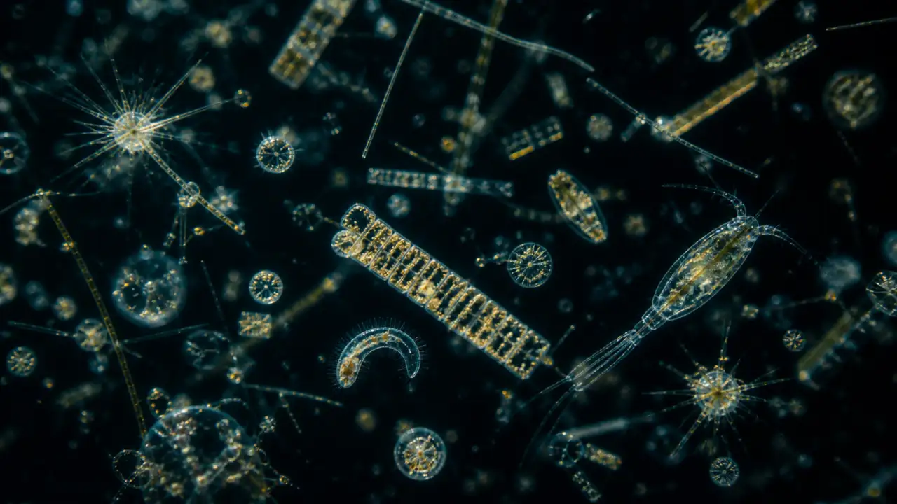 Explore plankton studies, microscopic ocean life, bloom dynamics, carbon cycling, sampling methods, and food web foundations. Includes methods and related re.