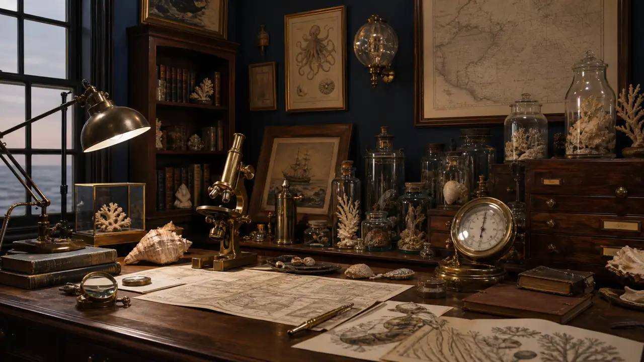 Explore Victorian science traditions, brass instruments, natural history collecting, early ocean measurement, and modern editorial interpretation.